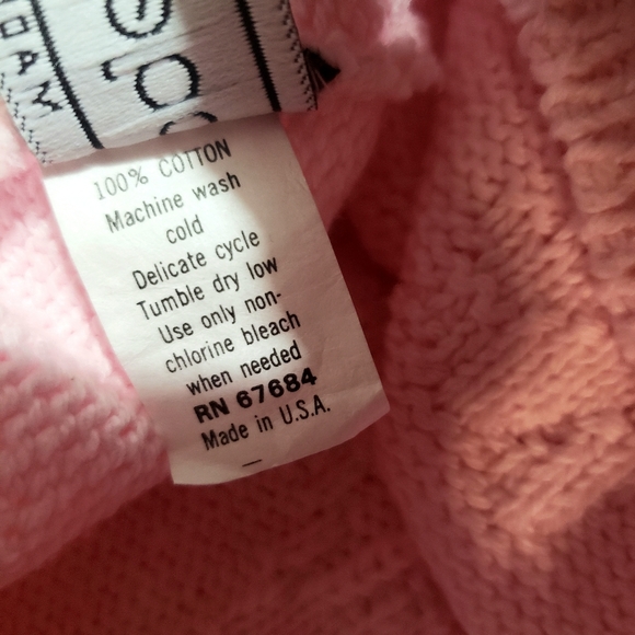 Vintage Objects D'Art Womens L Reversible Sweater Crop Oversized Knit Pink Top - Picture 13 of 15